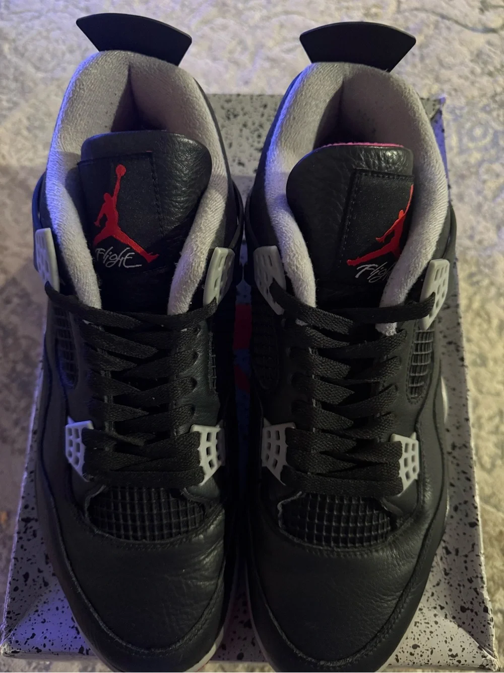 Jordan 4 Retro Bred Reimagined- Black/Red Retro-Style Sneakers